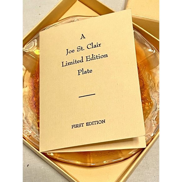 Vintage Joe St. Claire Marigold B.P.O.Elk Plate 5.5 Inch Diameter Numbered NIB - Picture 5 of 7